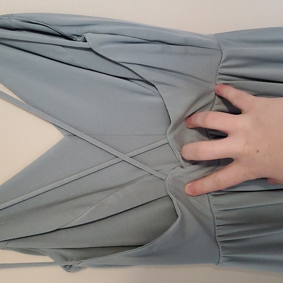 Silence and Noise bluish green spaghetti strap Romper - Picture 10 of 10